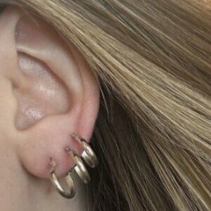 Sterling Silver Hoop Earrings - mini Huggies micro hoop